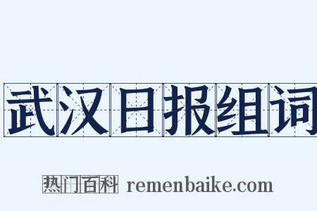 武汉日报组词是什么意思的图片